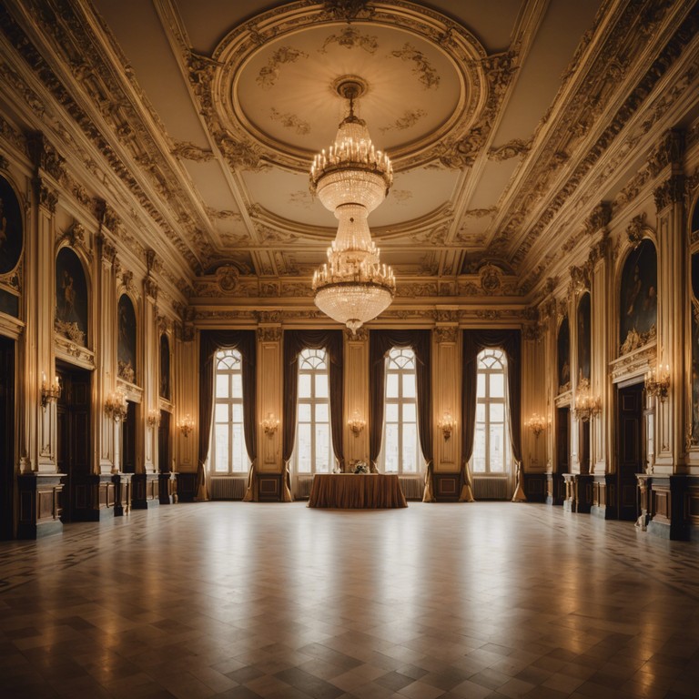 Imagine a grand ballroom, glass chandeliers casting soft light, couples in regal attire swaying gently. Each note of the waltz evokes a sense of timeless elegance and romantic nostalgia, perfectly capturing the graceful movements of the dancers. The piano plays with a tender, almost whisper like touch, each chord placed delicately, crafting an atmosphere of regal serenity and gentle love.