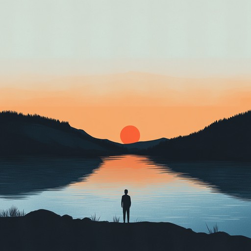 A composition that mirrors the calming yet profound sadness felt during a solo walk alongside a serene lake at sunset, evoking a mix of contemplative melancholy and tranquil solitude. The music acts as a personal soundtrack to introspective moments spent in nature, encapsulating both the beauty of solitude and the inherent loneliness it can bring.