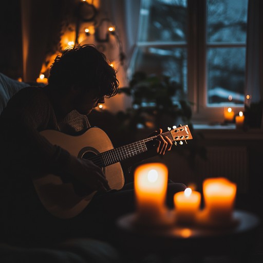 A gentle guitar serenade that evokes the tender and intimate moments shared by lovers, with delicate harmonies and a soothing ambiance perfect for a serene evening by candlelight