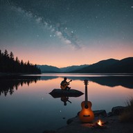 soothing, uplifting ukulele melodies under twinkling stars