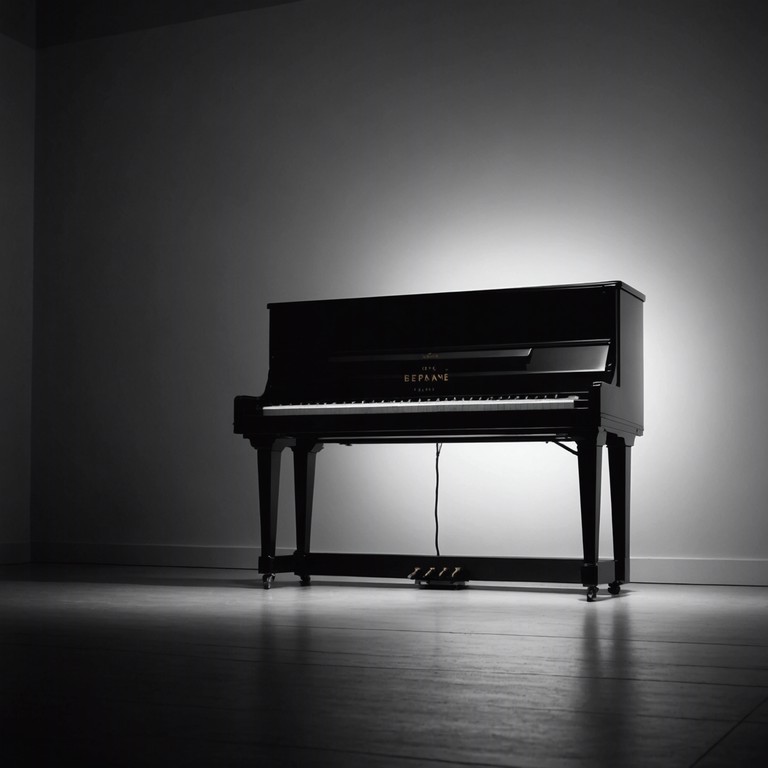 Echoes in the dark delves deeper into the heart of a suspenseful night, where every soft note from the electric piano stretches the tension further, crafting an atmosphere thick with foreboding yet irresistibly enthralling.