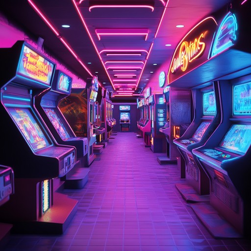 An upbeat, playful instrumental journey through an 80s inspired neon arcade, featuring catchy synth melodies and lively rhythms.