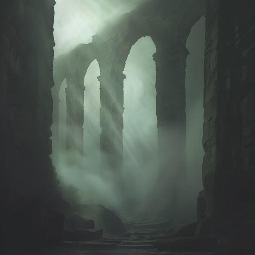 Uncovering ancient, forgotten shadows and their unsettling echoes, this dark ambient soundscape weaves eerie drones and subtle harmonics to evoke mystery.