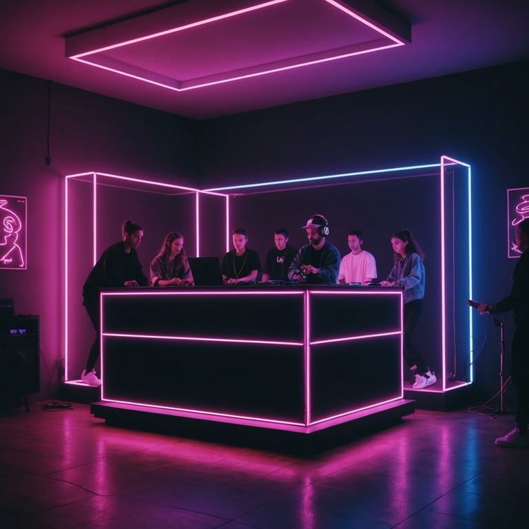 This alternative description focuses on a track designed to synchronize with pulsating nightclub lights, enhancing the dance floor experience with rhythms that match visual effects.