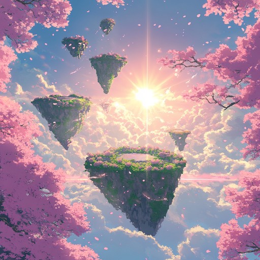 A whimsical and light composition that carries the listener into a mystical, dreamy anime landscape. Combining lush strings and delicate piano, it paints a serene canvas of a magical world filled with shimmering sunlight, gentle breezes, and floating islands draped in cherry blossoms.