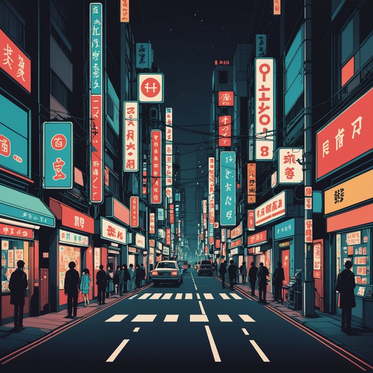 Crafted with an eclectic mix of traditional japanese instruments and modern synthesizers, neon tokyo dreams encapsulates the bustling life of tokyo through its upbeat yet slightly edgy j pop sound. It travels through neon lit streets, mirroring the city's vibrant day to day life, with an anxious undertone suggesting the hidden pressures of urban life.