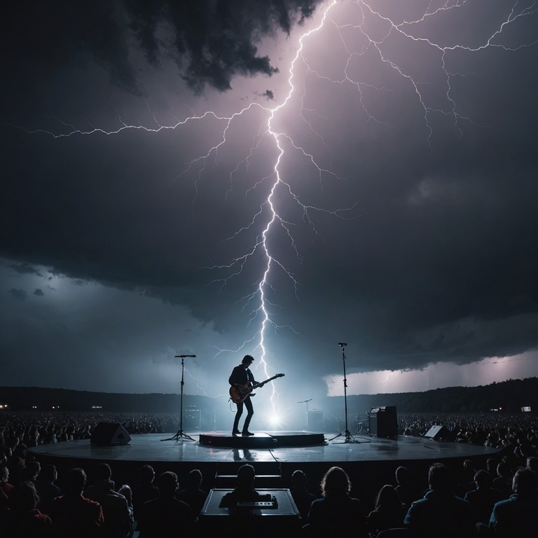 This track features a heart pounding array of powerful guitar riffs, punctuated by explosive drum sequences that capture the essence of a stormy night. Intended for an audience that craves intensity in their music, this piece takes listeners on a wild ride through soundscapes filled with electrifying hard rock energy.