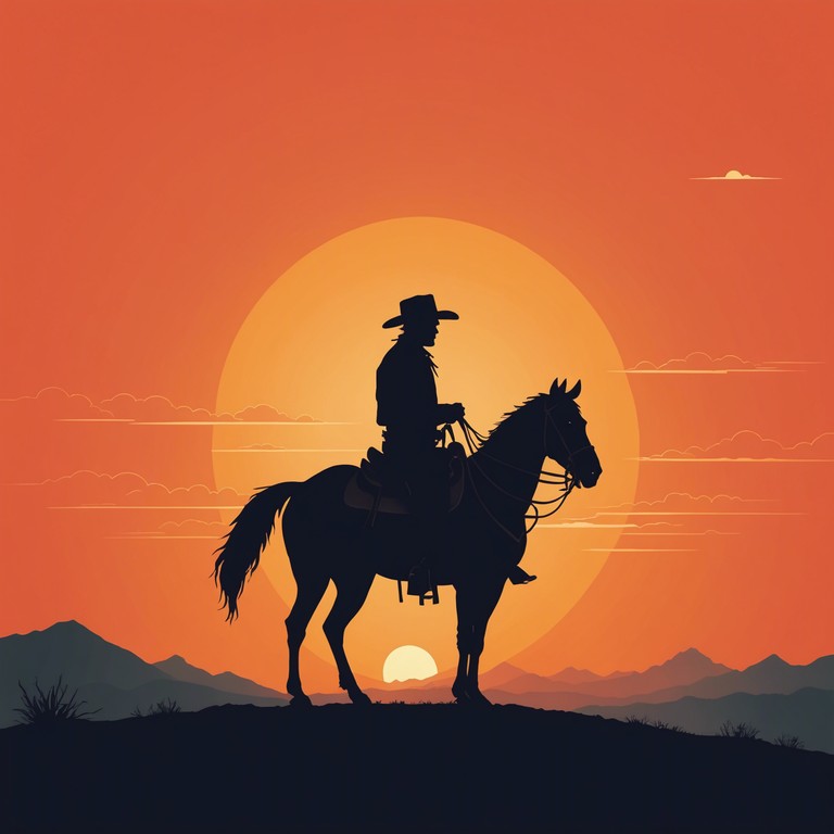 An evocative piece that merges the upbeat energy of modern rhythms with the nostalgic twangs of a western guitar, evoking images of a boundless prairie under a sunset sky, designed to energize and uplift the spirit.