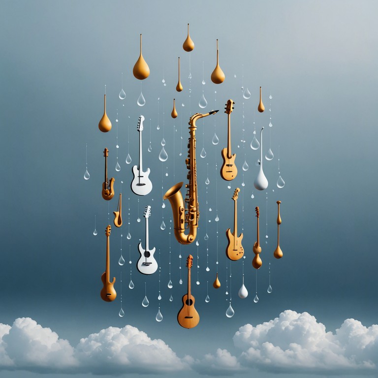 Imagine each raindrop transforming into musical notes, creating a symphony of soft, whimsical melodies that delight and inspire childlike wonder. A perfect soundtrack for playful adventures in an animated fairy tale world.