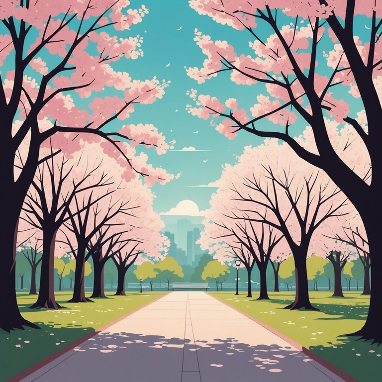 Imagine walking through a serene park in tokyo, surrounded by the delicate pink of cherry blossoms. The music captures the gentle flutter of petals in a soft breeze, embodying the fleeting beauty of spring and resonant of a heart slowly opening to love.