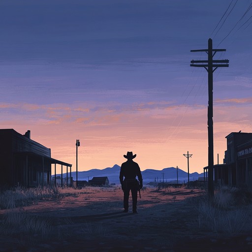 A dark, foreboding melody depicting a standoff in a desolate ghost town, encapsulating the tense atmosphere with suspenseful and menacing undertones. The desolation of the frontier is echoed in every note, creating a haunting and impactful auditory experience.