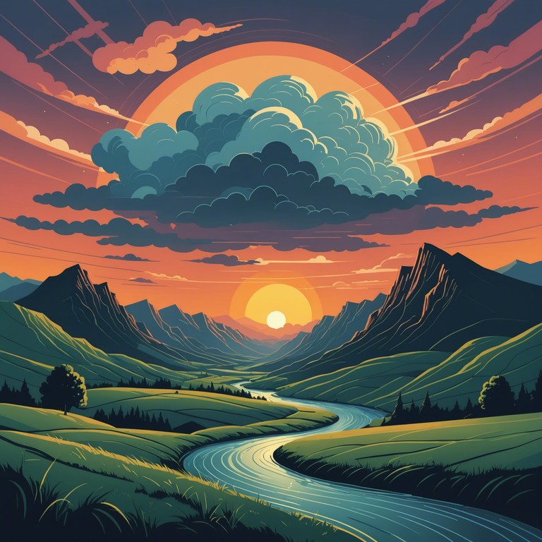 This epic rock track captures the essence of navigating through timeless landscapes, with soaring guitar solos that mimic the grandeur of ancient valleys under stormy skies. The piece gradually builds in intensity, representing both a literal and metaphorical storm, concluding in a powerful climax that feels both triumphant and introspective.