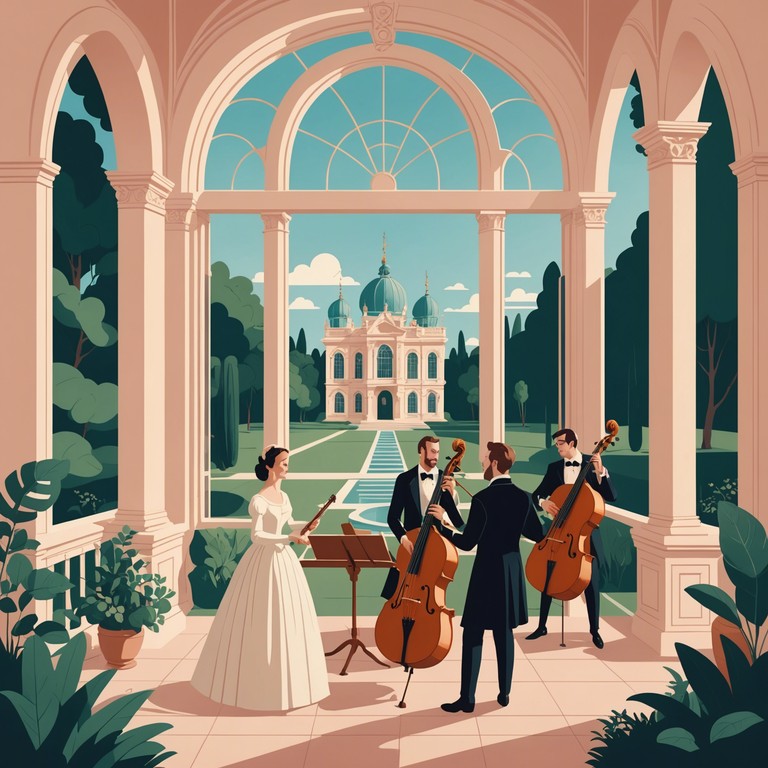 A majestic performance encapsulates the height of baroque sophistication, as each note played on the harpsichord reverberates through the grand ballroom, capturing the essence of a period rich in artistic and cultural achievements