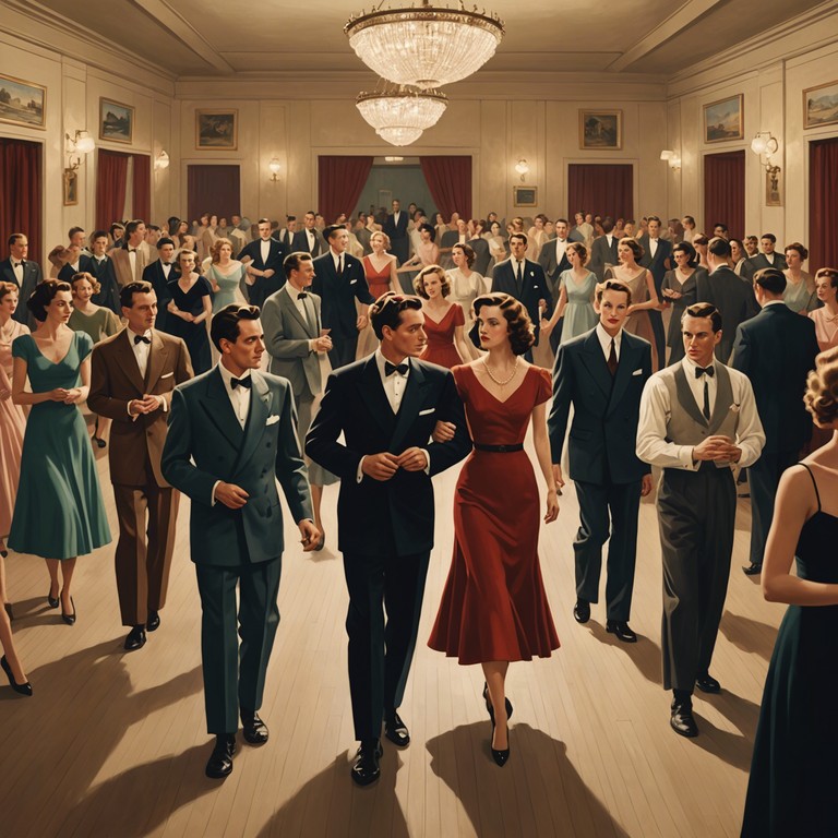 An exuberant display of lively brass, a snappy rhythm section, and a jaunty piano line that together create a mood of nostalgia and gaiety perfect for vibrant dance halls and joyful gatherings. The energy is palpable as each instrument complements the others with precision and flair, making you want to tap your feet and sway along.