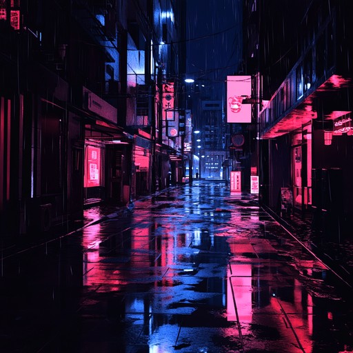 Dive into a brooding electropop atmosphere with shadowy neon lights casting eerie glows over the scene. This track uses dark, moody synths combined with driving beats and ambient textures to create an enigmatic soundscape. Perfect for late night introspection or an urban noir adventure.