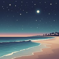 soothing waves meet soft musical whispers