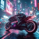 pulsating synths drive an intense neon lit city escape.