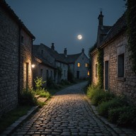 eerie echoes through deserted cobblestone streets