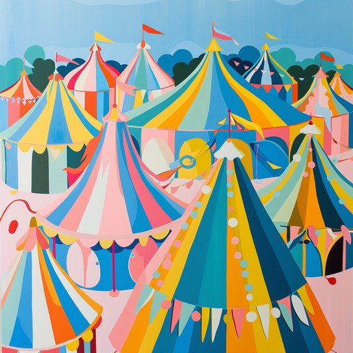 An instrumental adventure capturing the fun and whimsy of a circus, filled with playful melodies and quirky harmonics. The sound sways between lighthearted piano notes and upbeat rhythms that invite listeners to imagine juggling clowns and acrobats on tightropes. Perfect for evoking a sense of childlike wonder and joyful escapades.