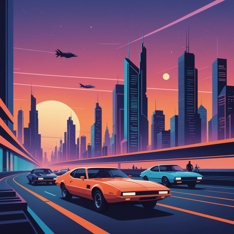 Imagine cruising down a digital landscape, where the glow of neon lights fills the air with a sense of adventure and the music swells with a pulsating retro beat. This alternative title captures the essence of an exciting, night time journey empowered by symphonic synth energies.