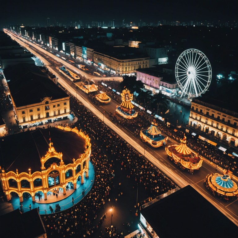 A song that transports the listener to the heart of rio de janeiro during carnival, creating a soundscape filled with joyous rhythms and powerful beats that embody the spirit of celebration. Experience the exhilaration of samba drums as they echo through the festive streets, bringing everyone together in a unified expression of joy and empowerment.