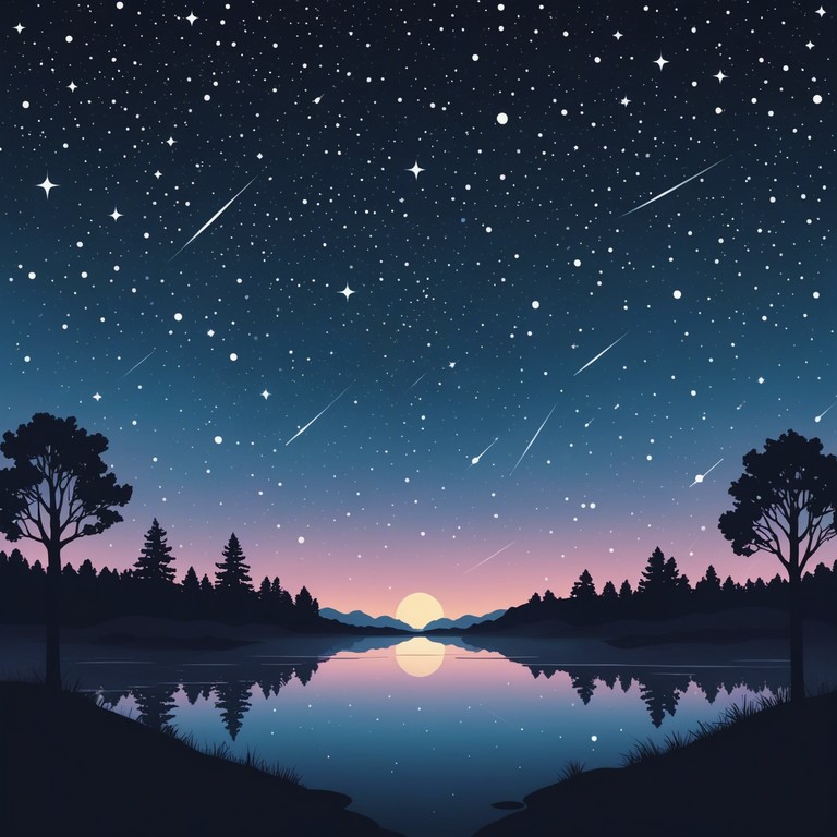 This track captures the soft splendor of a mystical night where stars twinkle with gentle serenity. Using delicate synth sounds, it spins a tale of quiet wonder and distant dreams, perfect for scenes of introspection or celestial beauty in anime.