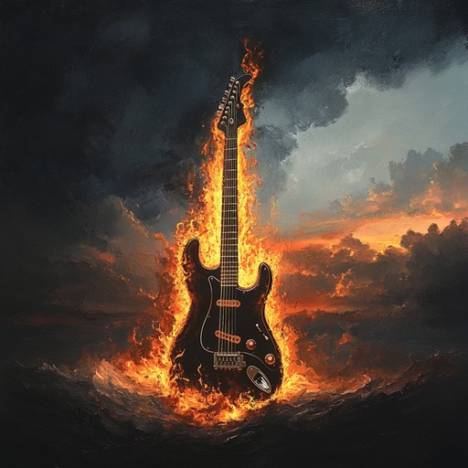 An electrifying instrumental track that unleashes the intensity of edgy hard rock through fierce guitar riffs, thunderous drums, and powerful bass lines, building up to an explosive climax that embodies rebellion and raw energy.