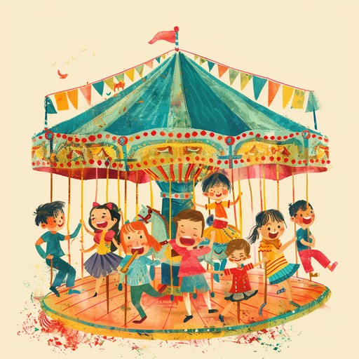 Bright, bouncy melodies with playful rhythms to spark childlike wonder and imagination, perfect for kindergarten or playful background music. Upbeat xylophone notes join whimsical flute flurries, creating a magical carousel ride atmosphere.