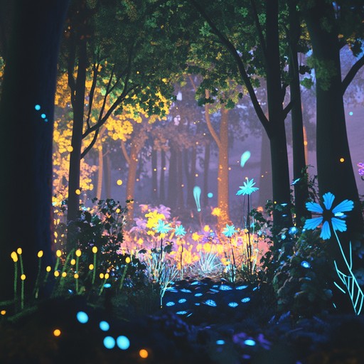 Envision a misty, futuristic woodland where synthetic creatures harmonize with digital flora. This capriccio weaves together complex and joyful melodies that capture the essence of an enchanted forest through an innovative use of electronic textures and marimba patterns.