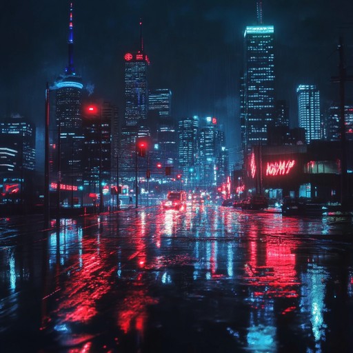 An instrumental lounge track that combines robust electronic beats with smooth jazz melodies, creating a powerful yet relaxing atmosphere perfect for urban nightscapes