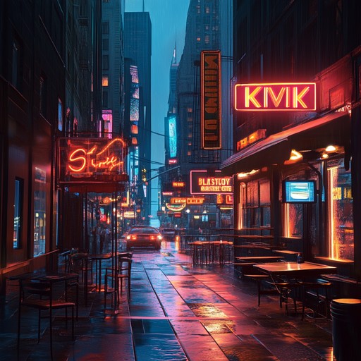 Experience the rhythmic pulse of the city infused with mellow jazz saxophone melodies. This track combines the natural energy of urban environments with the coolness of jazz, bringing the listener a reflective yet groovy soundtrack for the night.