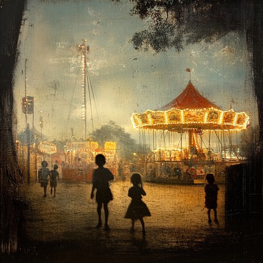 A whimsical yet tender carnival tune that combines gentle accordion melodies with playful percussions, capturing a sense of nostalgia and warmth as you wander through a quaint festival, evoking memories of simpler times, merry go rounds, and the laughter of children. The soft rhythm and delicate harmonies create a comforting atmosphere, perfect for a reflective and heartfelt moment amidst the bustle of carnival life.