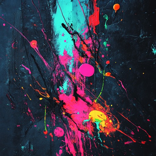 A high energy instrumental featuring powerful electric guitar riffs fused with pulsating electronic beats, creating a dynamic and vibrant metal soundscape