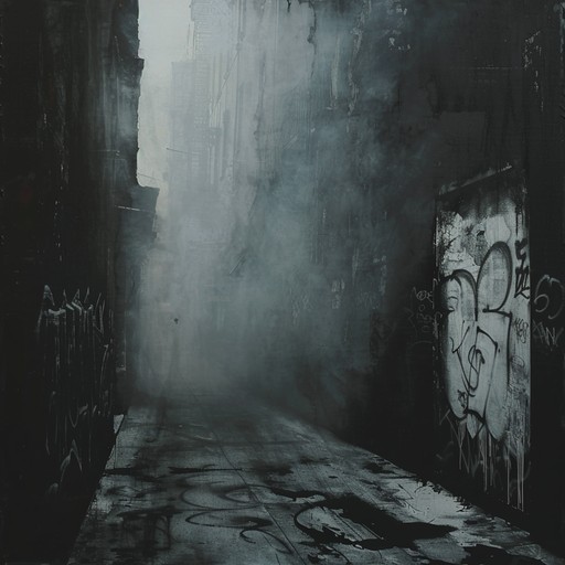 Dive into a sinister soundscape where eerie synths blend with frenetic drum 'n' bass rhythms, echoing through a dark urban jungle. The pounding beats and unsettling melodies conjure images of dystopian cityscapes, abandoned alleys, and ghostly figures lurking in the shadows, creating a thrilling and chilling musical journey.