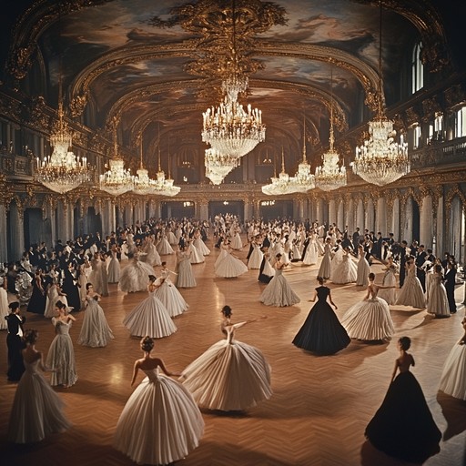 A regal and spirited waltz that exudes confidence and poise, perfect for grand ballrooms and triumphant celebrations. The powerful melodies of a solo violin glide gracefully over a lush orchestral backdrop, leading dancers through a series of stately and intricate movements. Ideal for creating majestic and uplifting atmospheres.