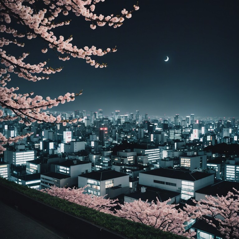 As cherry blossoms softly fall around an illuminated tokyo tower, traditional and modern sounds unite in a transcendent experience, delivering listeners into a realm where past and future coexist in harmony.