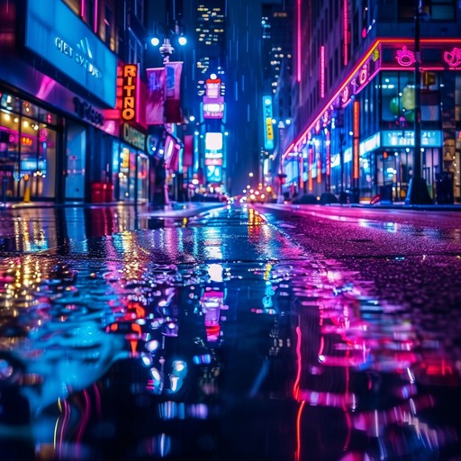 Feel the pulse of neon lights as you cruise through a bustling 80s cityscape. Synthesizers blend with electric guitars, creating an exhilarating sonic journey reminiscent of cinematic night drives, complete with retro futuristic vibes.