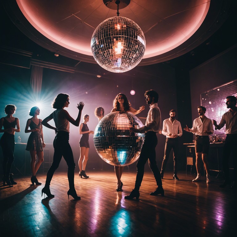 This track captures the essence of a 70s discotheque, featuring a groovy bass line that perfectly embodies the decade's love for dance and rhythm. The sounds are sculpted to transport the listener straight to a dance floor illuminated by a shimmering disco ball, where the energy is high and the fashion is dazzling. The rhythmic temptations are irresistible, making it impossible not to move. With each beat, the track narrates a night of carefree jubilation and the collective joy of a decade defined by its unique cultural explosion.