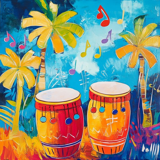 An upbeat instrumental reggaeton song featuring dynamic conga drums and infectious melodies that inspire listeners to dance