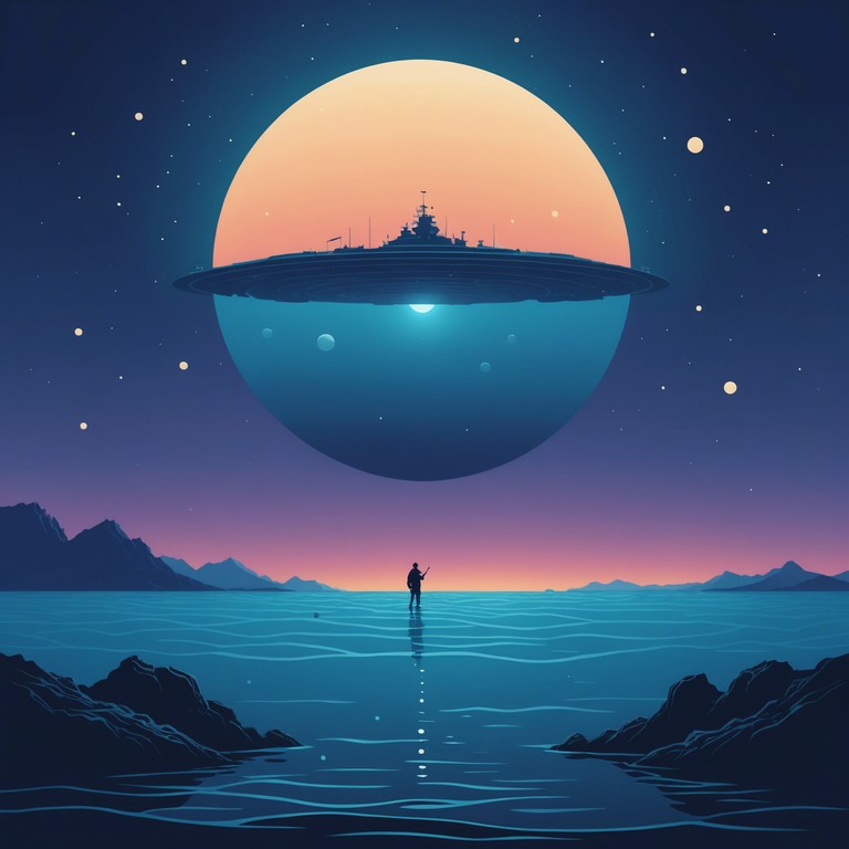 Delving deeper into the realm of neptune, the composition intensifies, using layers of sound to create an overwhelming sense of the vast unknown that modern and mythical seafarers confront. Low tones mix with the shrill cries of marine creatures, enveloping the listener in a chilling yet captivating audio experience.