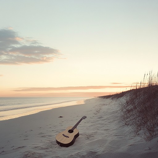 A soothing instrumental bossa nova piece that captures the bittersweet emotions of reminiscing about a lost love, set against the backdrop of a quiet beach at sunset. The soft guitar melodies intertwine with gentle percussion, evoking the warmth of past moments and the melancholy of what is gone.