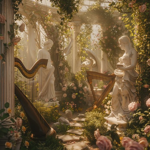 Gentle baroque inspired instrumentals that evoke a serene and soothing atmosphere perfect for unwinding on a lazy summer day. Delicate harpsichord and soft string sections play harmonious and melodious compositions that transport listeners to a peaceful, timeless moment. Ideal for creating a calm, relaxing environment.