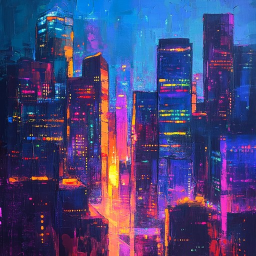 Journey through a neon lit dreamscape where shadowy synths intertwine with bright, uplifting motifs, creating an ethereal atmosphere that balances darkness and light, evoking a sense of hope amidst the night.