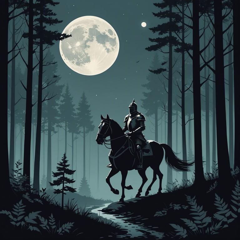 An evocative musical piece that transports listeners to a moonlit middle ages landscape, inspired by tales of brave knights and ancient quests. The melody weaves through a timeless journey, capturing the grandeur and mystery of chivalry and adventure.