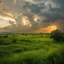 uplifting and grand, capturing monsoon victories with sitar