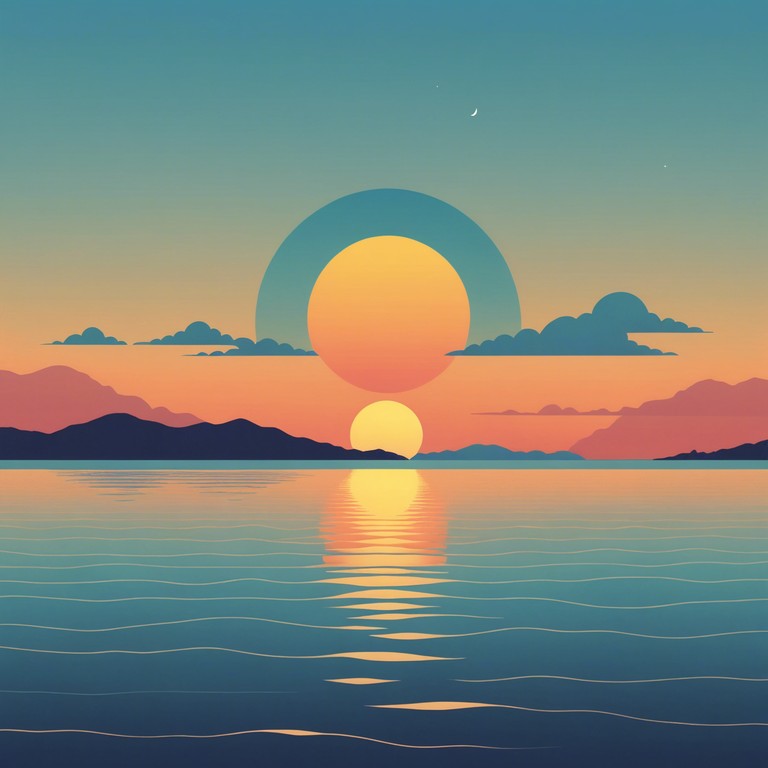 The alternative description emphasizes the subtle interplay of digital and natural realms, offering a soft melody that facilitates deep contemplation and calm.