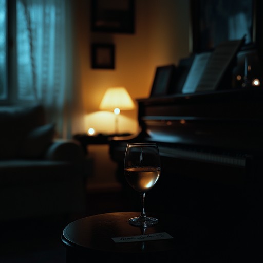 An instrumental torch lounge composition that evokes the deep melancholy and lingering nostalgia of a lost love. Gentle piano melodies intertwine with soft, ambient textures, creating an atmosphere of quiet reflection and emotional depth.