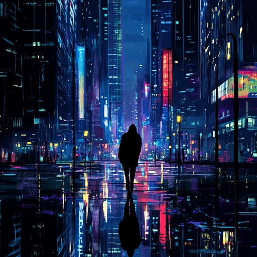 This instrumental track fuses the energetic rhythms of new jack swing with reflective melodic elements to create an atmospheric journey through the city's nocturnal streets. Incorporating smooth synths, rhythmic percussions, and soulful basslines, the track evokes the introspective moods experienced during solitary walks under the city lights.