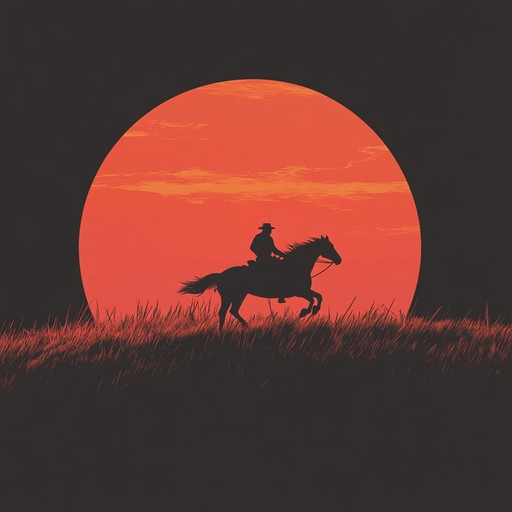 An uplifting and energizing instrumental piece that captures the spirit of the american wild west, featuring driving rhythms and soaring melodies that evoke images of galloping horses and open plains.