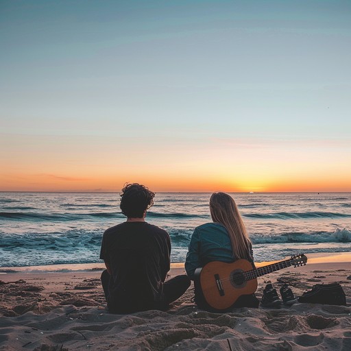 An enchanting instrumental guitar piece, rich with the vibrant calm of a tropical sunset. Delicate bossa nova rhythms cradle tender guitar solos, evoking scenes of romance and tranquility. Perfect for those intimate, relaxed moments under a warm, evening sky.